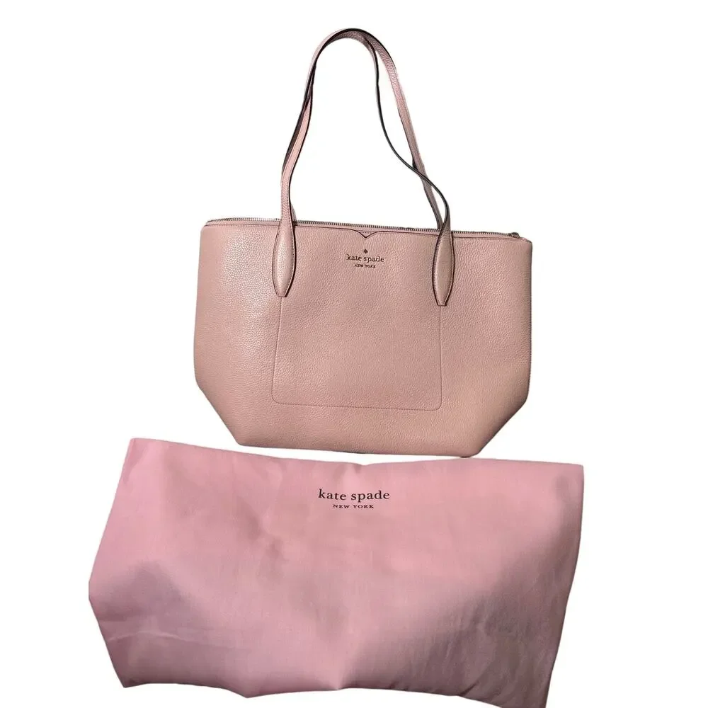 Kate Spade Pink Pebbled Leather Shoulder Bag 16.5